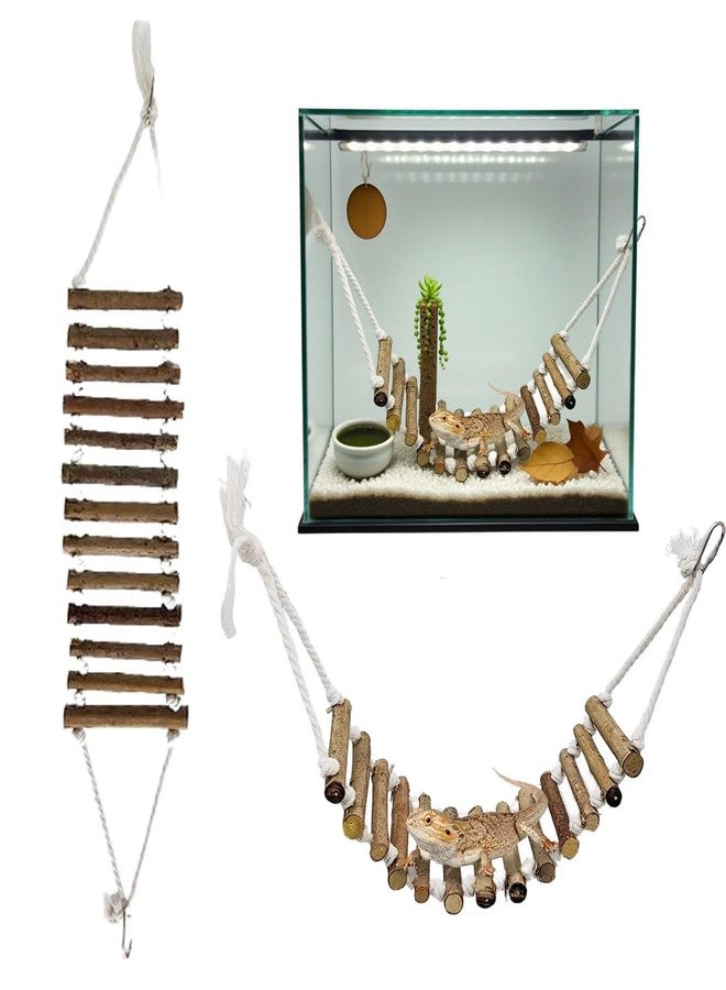 luchike 2 Pack Bearded Dragon Hammock Reptile Bridge for Terrarium Bearded Dragon Tank Accessories Chameleon Cage Accessories Reptile Climbing Decor for Lizard Gecko Turtle Frog - Image 1